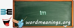 WordMeaning blackboard for tm